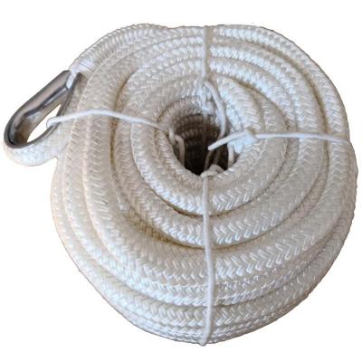 China High Tenacity 16mm Double Braided Nylon Rope Lowest Price for sale