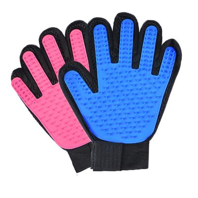 China New Design Dog Glove Five Fingers Hair Removal Stocked Hot Selling Pet Grooming Gloves For Cats Dogs for sale