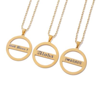 China Custom High Quality Komi Stainless Steel Nameplate Necklaces Personalized Name Necklace Jewelry Wholesale for sale