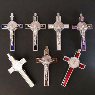 China Komi Religious Cross Rosary Pendant Accessories Jesus Alloy Cross Pendant Catholic Charm Religious DIY Handmade Jewelry for sale