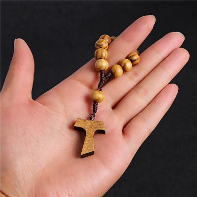 China Komi 10mm 10mm Religious Wooden Beads Rosary Bracelet Finger Chain Prayer Bracelet 11pc Beads Bracelets Handmade Religious Jewelry R-070 for sale