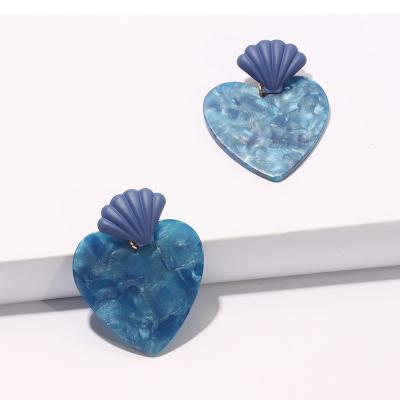 China Fashion Heart Resin Acrylic Whole Earrings Make Design Jewelry Earrings for sale