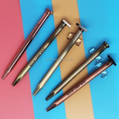 China Alibaba Pen China OEM Logo Nail Shape Promotional Custom Ballpoint Pen New Stationery Tool Promotional Wholesale Shape Pen for sale