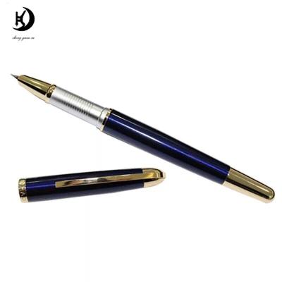 China Promotional custom fine seed logo Writing Equipment manufacturer gift blue metal fountain pen jinhao for sale