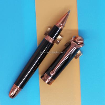 China Commercial Local Promotional Gift Alibaba Wholesale Pen Heavy Pen With Private Engraved Logo Rose Gold Metal Trackball Pen for sale