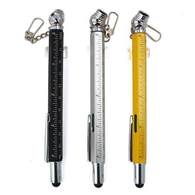 China Promotional Pen Top Selling Multi Functional Stylus Ruler Multi Functional Stylus Pen Builder Tool Pen for sale