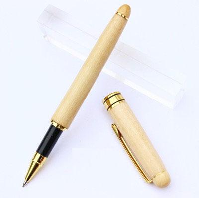 China L-9 Pen Promotional Durable Executive Engraved Logo Wooden Rollerball Pen Ballpoint Pen Gift Eco-Friendly Set for sale