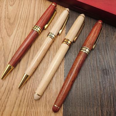 China Q-4 Promotional Pen Factory Personalized High Quality Classic Style Wooden Pen Office Gifts Custom Logo Rose / Maple Wood Ballpoint Pen for sale