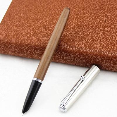 China Luxury Advertising Student E-3 Wooden Fountain Pen With Customer Logo 0.38nibs Calligraphy Writing Custom Wooden Pen for sale