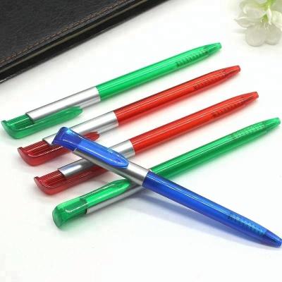 China Promotional Wholesale Custom Logo Click Action Advertising Pen Q-04 Plastic Pen Cheap Plastic Ballpoint Pen for sale