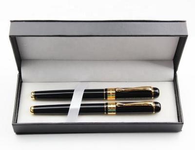 China office & Black Heavy Metal Heavy Metal Pen Roller Pen Set Premium Luxury Business Pen High Quality Business Duo Pen Set With Gift Box Set for sale