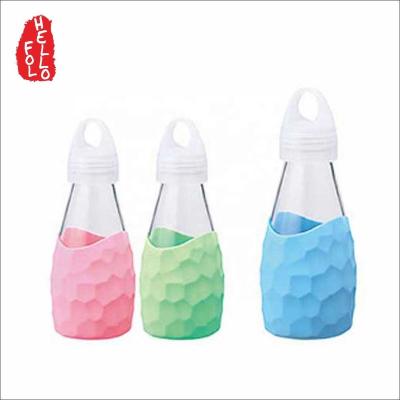 China Sustainable Cute 300ml Mini Drop Water Bottle With Silicone Cover for sale