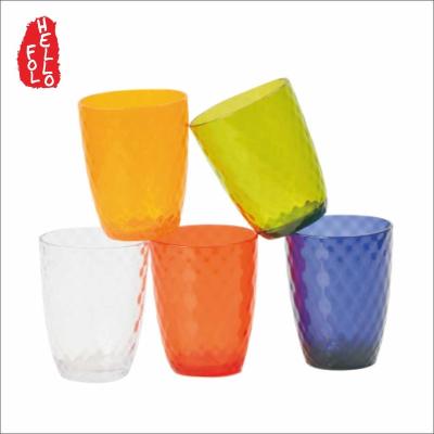 China 500ml PS Viable Reusable Portable Diamond Juice Outdoor Plastic Cup for sale