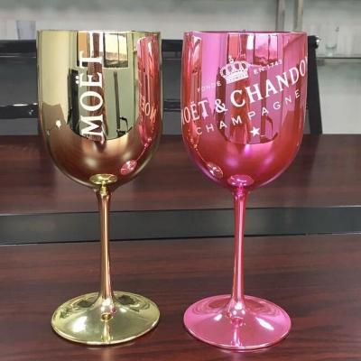 China Color Disposable Unbreakable Beach Tumbler Cocktail Party Plastic Wine Glass for sale