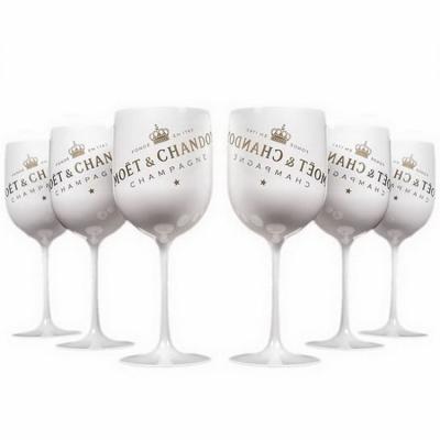 China Popular Customized Reusable Champagne Puddle Proof Beach Plastic Wine Glass for sale