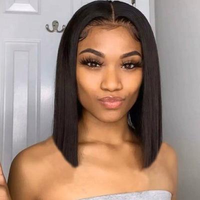 China Body Wave Women 100 Short Hair Lace Wigs 180 Density Body Wave Wigs 5X5 Human Hair Bob Wig Brazilian Virgin Hair Full Lace Wig Closure for sale