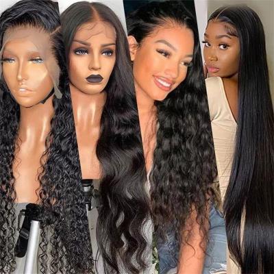 China Wholesale Curly Body Wave Body Wave Cuticle Aligned Wig Brazilian 5X5 Lace Closure 100% Raw Virgin Hair Water Wave Human Hair Wigs For Black Women for sale