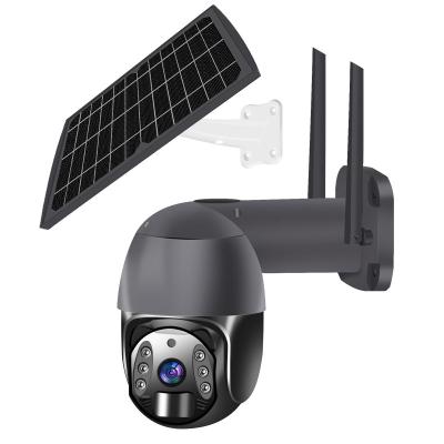 China Human Motion Tuya Tracking WiFi Rotating Outdoor Security Camera Wireless IP Solar Powered Camera IP66 Waterproof for sale