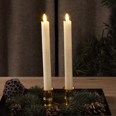 China Wedding Matti's Christmas Decoration Birthday Party Gift Paraffin Home Sweet Solid Candle Ivory Battery Operated Led Candle for sale