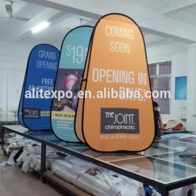 China 2019 Innovative Portable Pop Up Frame Advertising Sign Product Outdoor Advertising Cloth Sidewalk Folding Signs for sale