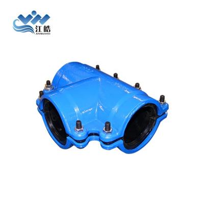 China High Pressure PVC Water Pipeline Saddle Round Flange Quick Leak PE Pipe Joint Pipe Clamp for sale