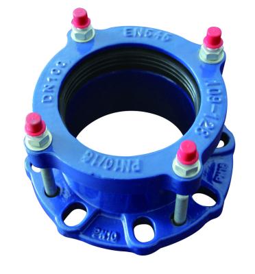 China 2019 JC Ductile Cast Iron Pipe Fittings Strain Flange Adapter For HDPE Pipe Reducing for sale