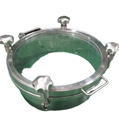 China SS316L XB Pressure Sanitary Manhole Cover With Pane / Sight Glass for sale