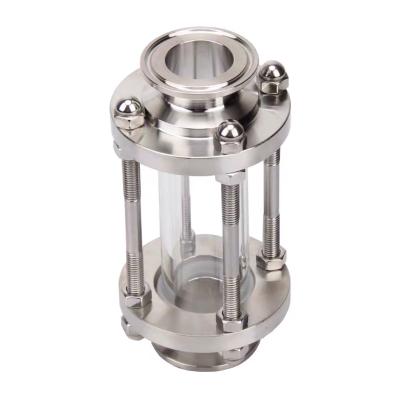 China Dairy.Beer.etc Stainless Steel Sanitary Flange Male Tri Threaded Sight Sight Glass for sale