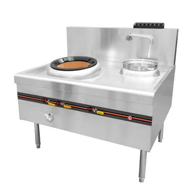 China 201/304 Yudian stainless steel style commercial gas wok stove with fryer and boiler for sale