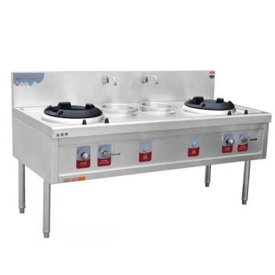 China 201/304 Stainless Steel Gas Cooker Rack Commercial Industrial Heavy Duty Cooking Gas Wok Stove With 2 Burner for sale