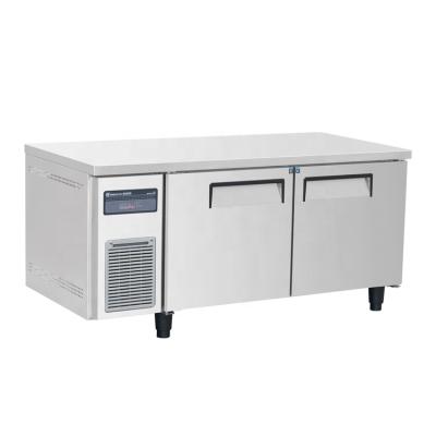 China Counter Freezers American Series Single-temperature Double Door Style Commercial Freezer Stainless Steel Refrigerator for sale