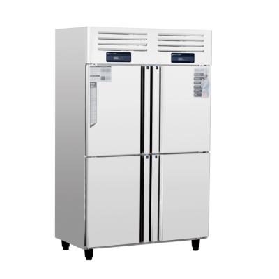 China European Style Four Single-temperature Doors Commercial Refrigerator Upright Freezer And Refrigerator for sale