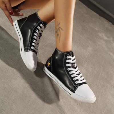 China Latest Design Light Weight 2022 Flat Shoes Ladies High Top Fashion Casual Shoes for sale