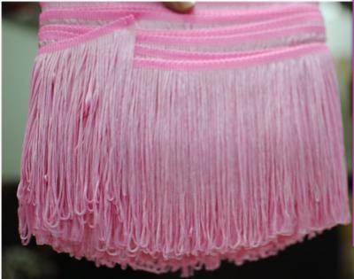 China Durable quality plain color viscose fringe for ladies garments for sale