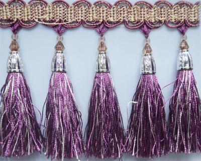 China Noble hot selling high quality polyester AZO-free tassel fringes for curtain decoration for sale