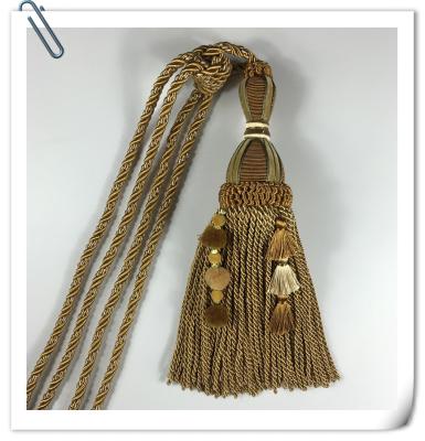 China 2017 factory hot sales  cord tassel tieback for curtain accessory decorative for sale