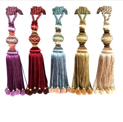 China Hot sale new design polyester cord tassel tieback for curtain accessory decorative for sale