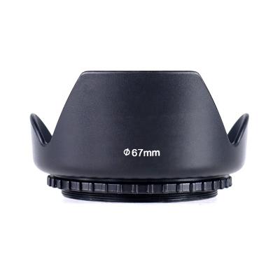 China Plastic Core 67mm Petal Shaped Reversible Tulip Flower Lens Hood For Dslr Camera for sale