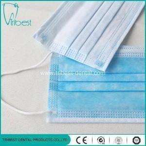 China 3 Ply Disposable Non Woven Face Mask , Disposable Earloop Face Mask for sale