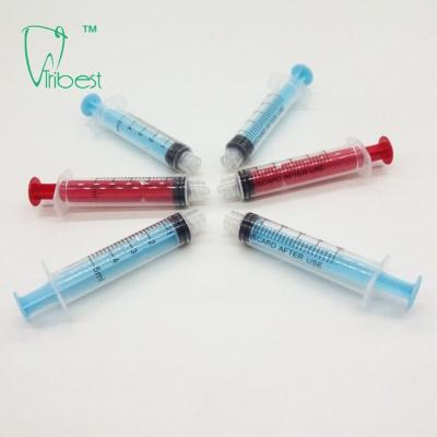 China seringa 5ml dental plástica descartável para a limpeza dental à venda