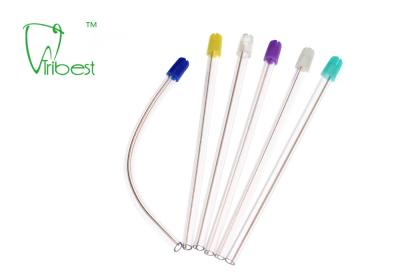 China Extremidad colorida de la saliva del PVC del cuerpo claro disponible dental del eyector en venta