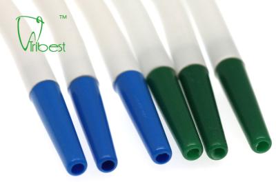 China Universal Disposable Dental Surgical Tip PVC Dental Suction Tip Blue Green for sale