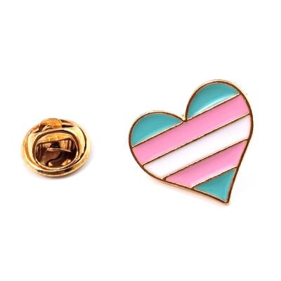 China ALLOY Heart Wholesale Shape Ribbon Lapel Pin Don't Be A Dick Heart Cute Enamel Pin Badges Girl Enamel Pin for sale