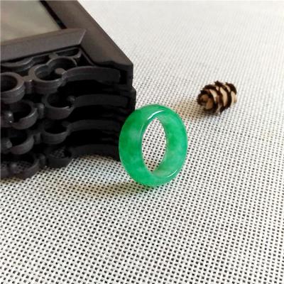 China Green Jade Ring For Men Women Jewelry CLASSIC Luxury Natural Stone Rings Gifts Wholesale for sale