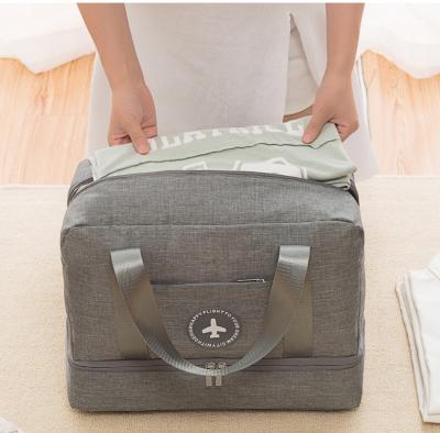 China Trolley Luggage Bag Polyester Folding Travel Waterproof Daily Duffel Bag With Handles for sale