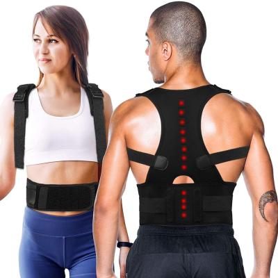 China Posture Corrector Back Brace Belt Adjustable Magnetic Straight Lumbar Support Posture Corrector For Women Men for sale