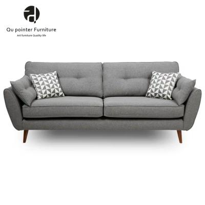 China Chesterfield Fabric Chesterfield Fabric Modular Sofa Modern Elegant Gray Modern Gray Canvas Living Room Sofas for sale