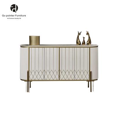 China Other Fashionable White Mirrored Buffet Dining Room Cabinet Modern Luxury for sale