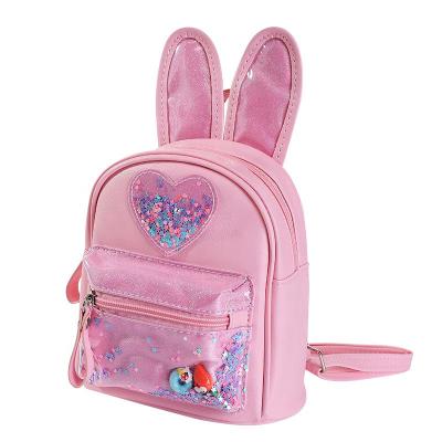 China Waterproof 2022 Fashionable Sequin Korea Style Cartoon Rabbit Designer Backpack School Bags Trolley School Bags For Girls for sale