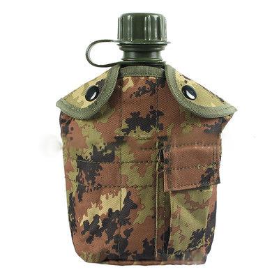 China Fashion Viable Huge Capacity Traveling Style Camping Hiking Top Outdoor Plastic Military Army Canteen With Cover for sale